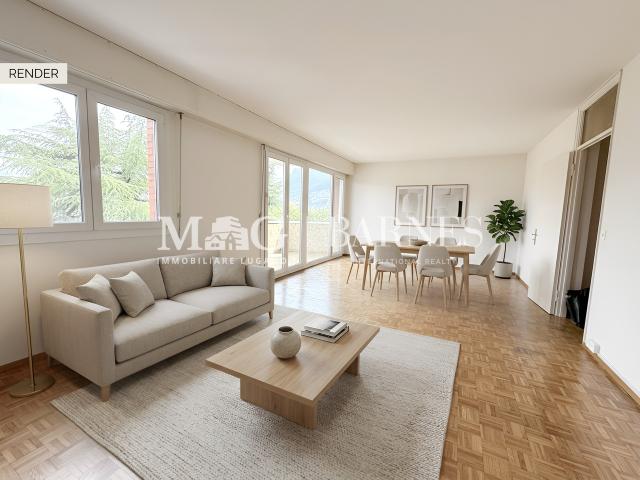 Paradiso: 3,5 Zimmer Wohnung mit freiem Blick und eigener Garage