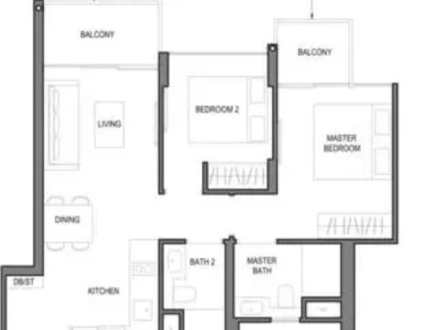 Parc Komo Condominium For Sale, $1,300,000, 2 Bed 2 Bath 721 sqft $1,803.00 psf