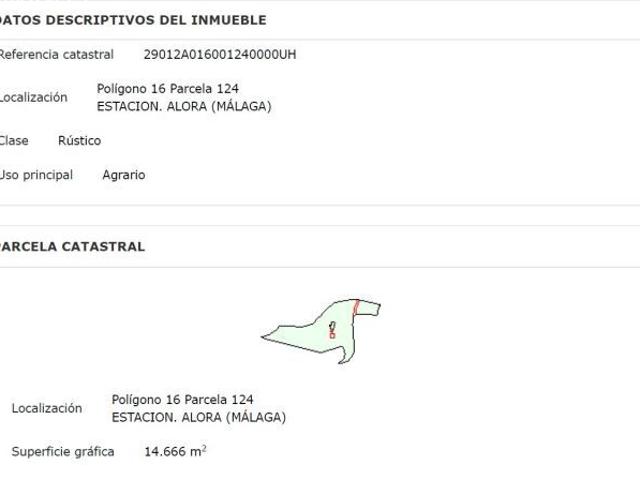 Parcela con vivienda y pozo legalizado en Álora