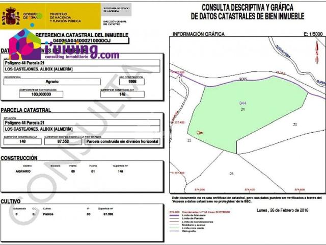 Parcela en Venta en Albox Almería