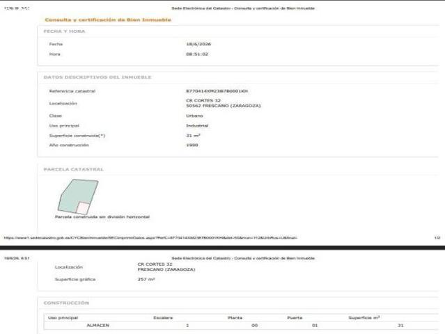 Parcela en Venta en Fréscano, Zaragoza