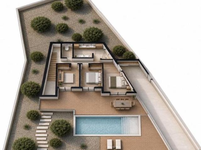 Parcela Urbana con proyecto de obra nueva en Los Monasterios