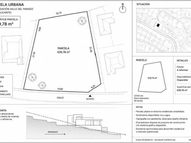 Parcela urbana en venta en Xaló Urbanización Valle del Paraíso