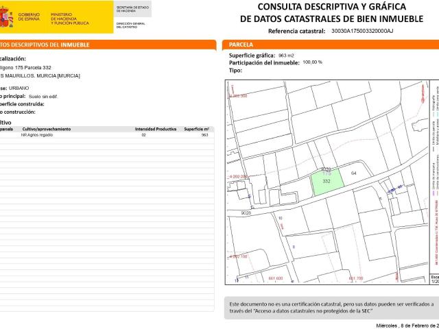 Parcela Urbana en plena huerta de Murcia