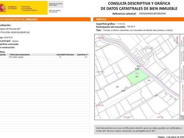 Parcela urbanizable en plena huerta de Murcia