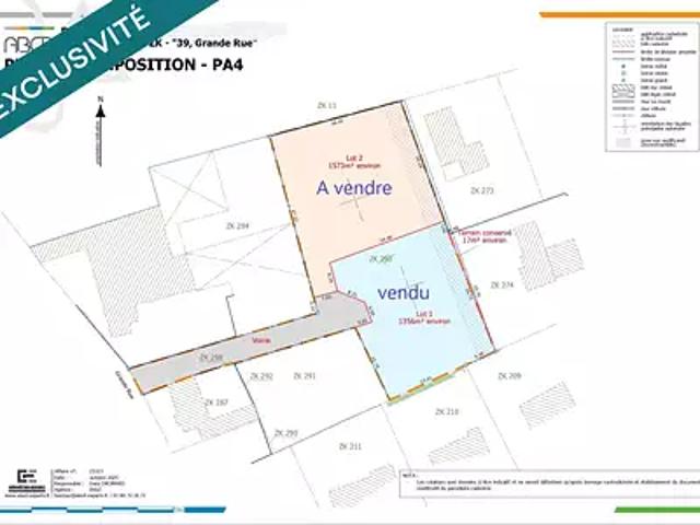 Parcey 39100 Achat / Vente terrain