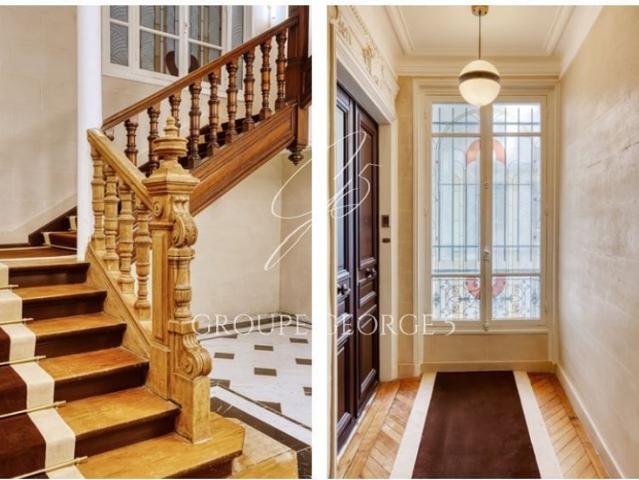 Paris 8ème Triangle d'Or. Appartement curé 125m2 dans im