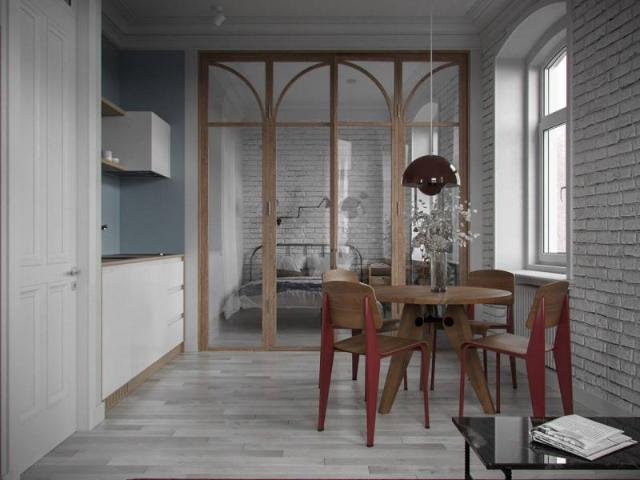 Paris 17 – studio 28m² – verrière + coin nuit séparé – 687€/mois CC