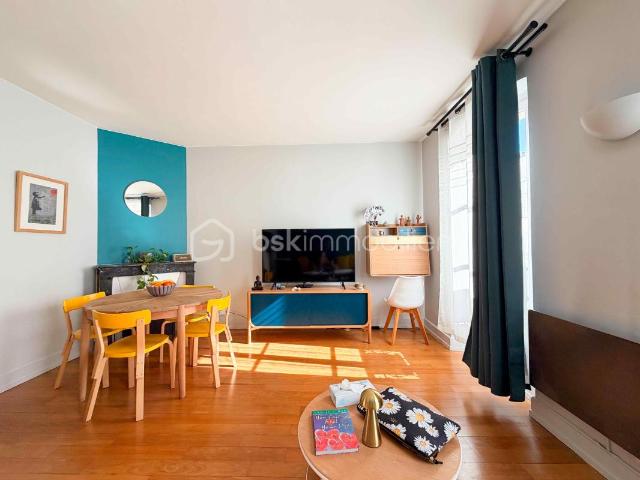 Paris 17e Quartier Brochant / Batignolles 2 pièces de 37,5 m² DPE D