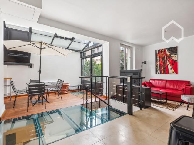 Paris 17th, 80 m² architect designed loft with private garden