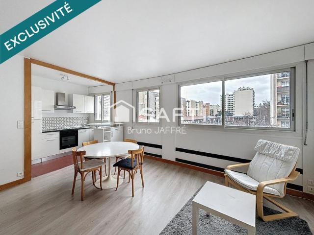 Paris 15e, secteur lourmel, appartement 2 pièces 46 m² + cav.