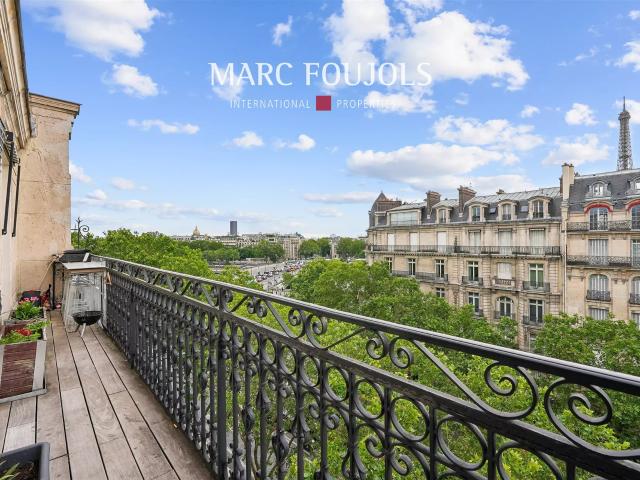 Paris 16/8 Pont de l'Alma: appartement avec vue dégagée et. 155m² Paris 16ème