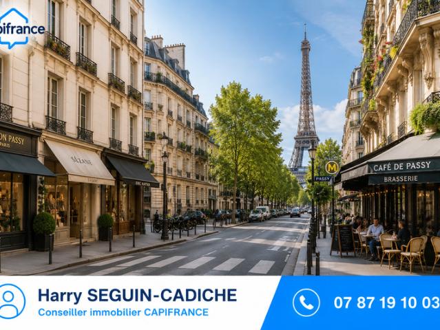 Paris 16ᵉ 75016 – Quartier Passy ️ Appartement 2 pièces avec jardin d'hiver