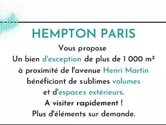 Paris 16ème 75016 Achat / Vente appartement 15 pièces t15