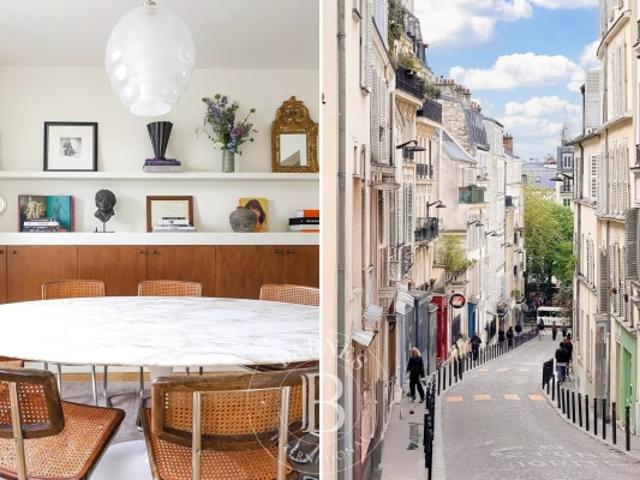 PARIS 18 ABBESSES 2ème ET DERNIER ETAGE 2 ou 3 CHAMBRES VOLUMES SUD RENOVE