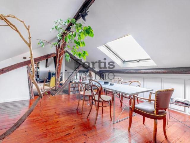 PARIS 18 DUPLEX DE 89.79M2, AU DERNIER ETAGE, 4 CHAMBRES