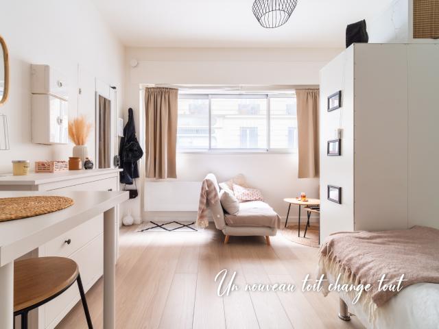 Paris 18e Rue Ganneron | Studio avec cachet & fonctionnalité | PMR | cave