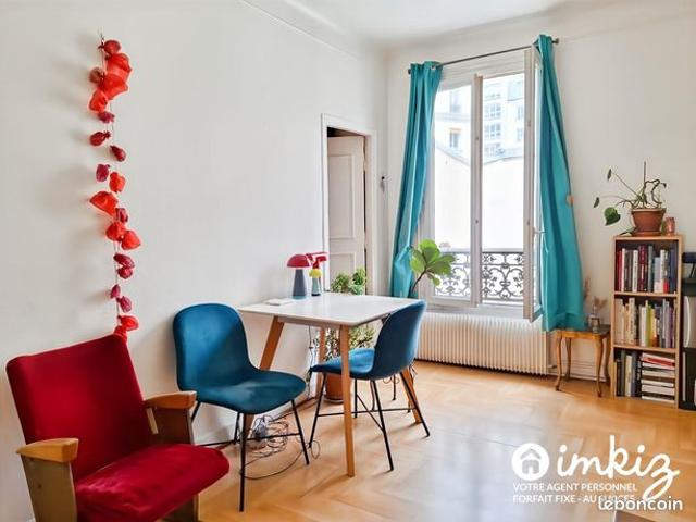 Paris 19ᵉ 2 pièces 30 m² calme sur cour