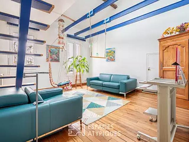 Paris 20ème 75020 Achat / Vente appartement 6 pièces t6 au dernier étage cave