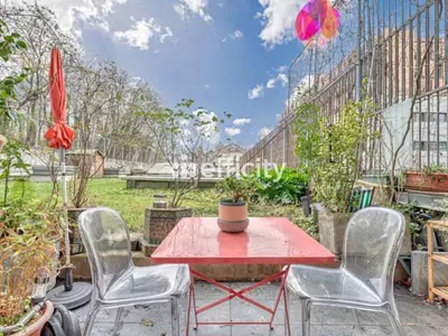 Paris 20ème 75020 Achat / Vente appartement 1 pièce t1 jardin terrasse
