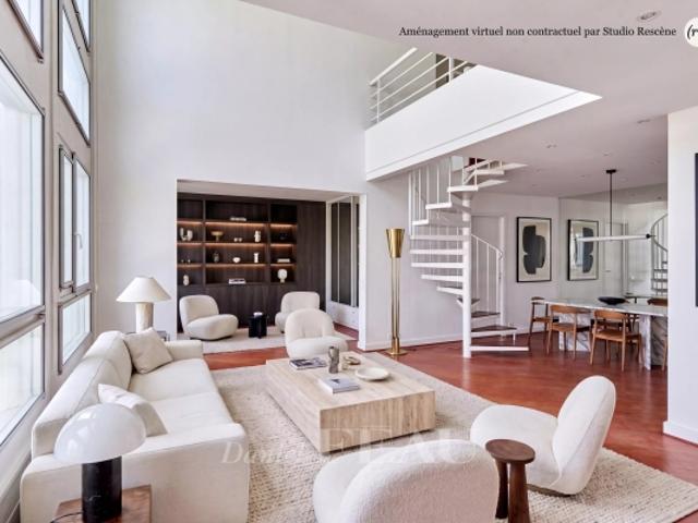 Paris XIII Place d'Italie Duplex esprit loft 132 m²