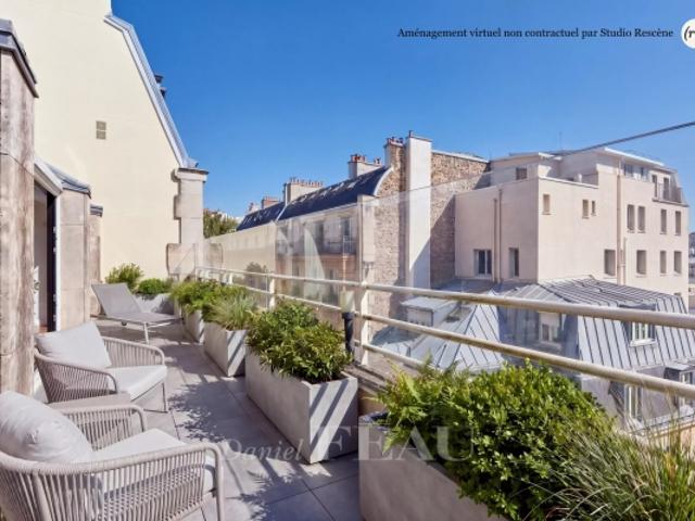 Paris XVIème Victor Hugo Etoile, penthouse, duplex, terrasse