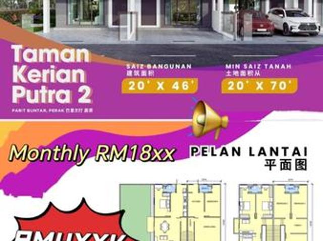 Parit Buntar Double Storey Terrace New Project Full LOAN