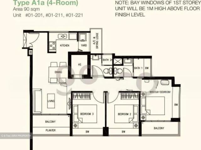 Park Central @ Amk Ang Mo Kio, HDB 4 Rooms
