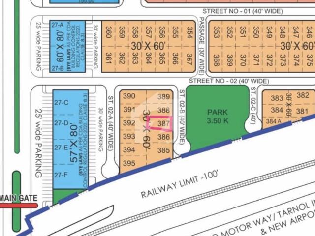 Park facing 7 marla beautiful location plot available for sale