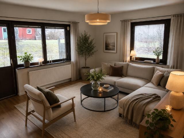 Parkeringsmöjligheter finns intill huset, det finns även möjlighet att garage för bilen, genom en separat kö. Möjlighet till att hyra laddplats för elbil i anslutning till fastigheten