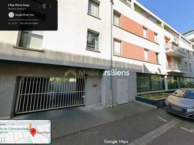 Parking à louer Rennes 35000 accès rue Pierre Amys 13 m²