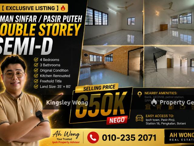 Pasir Puteh Taman Sin Far Freehold Double Storey Semi D Simple Renovated Near St Aeon 18 Pengkalan Lahat Botani