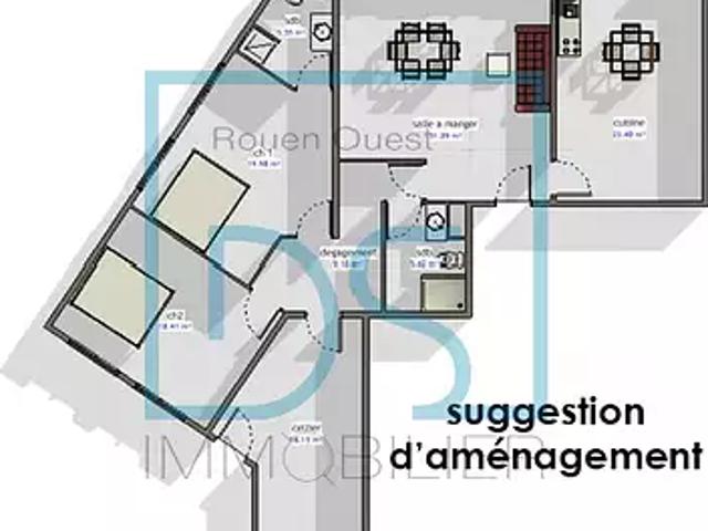 Pavilly 76570 Achat / Vente appartement 4 pièces t4