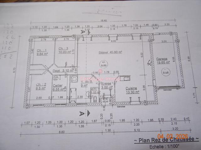 PAVILLON 115 M² SUR 3000 M² DE TERRAIN