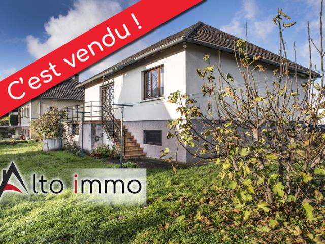 Pavillon de plain pied de 86,46 m2 sur un terrain de 6,44 ar