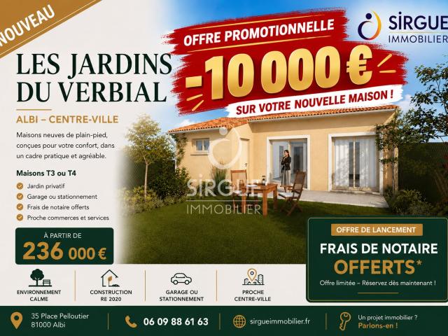 PAVILLON PLAIN PIED NEUF T3