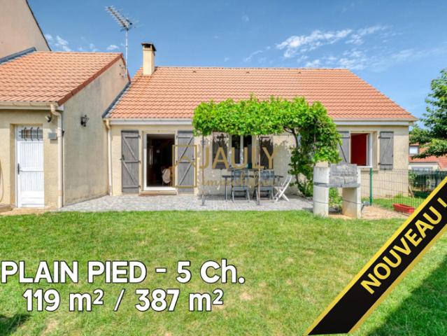 Pavillon PLAIN PIED + étage 5 Ch. 119 m²/387m²
