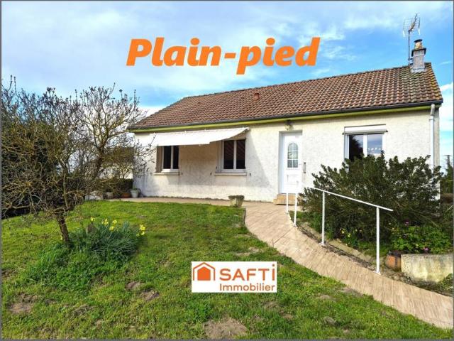 Pavillon plain pied 2 ch + jardin clos + sous sol