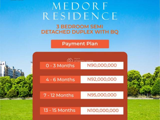 Pay And Pack In 3 Bedroom Semi Detached Duplex With Bq