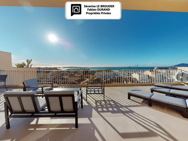 Penthouse 3 pièces 78 m² 86 m² de terrasses Vue mer & Palais des Festivals