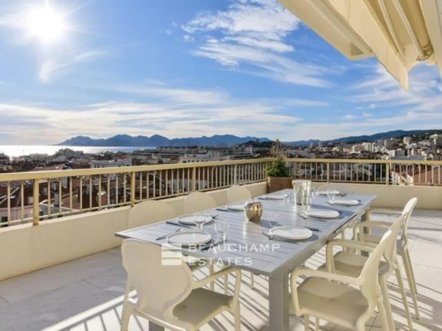 Penthouse 4 chambres en avec vue mer panoramique Cannes Centre