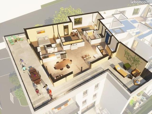 Penthouse 4 pièces 109 m²