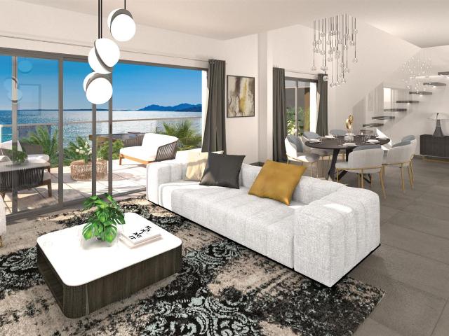 Penthouse en duplex vue mer 116m² Juan les Pins
