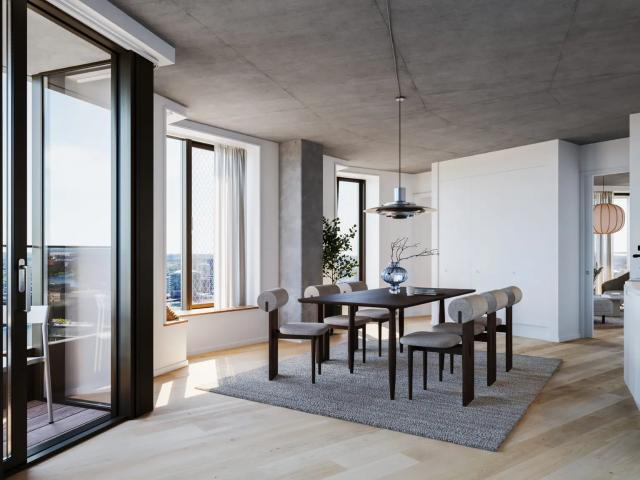 Penthouse i to etager med privat tagterrasse
