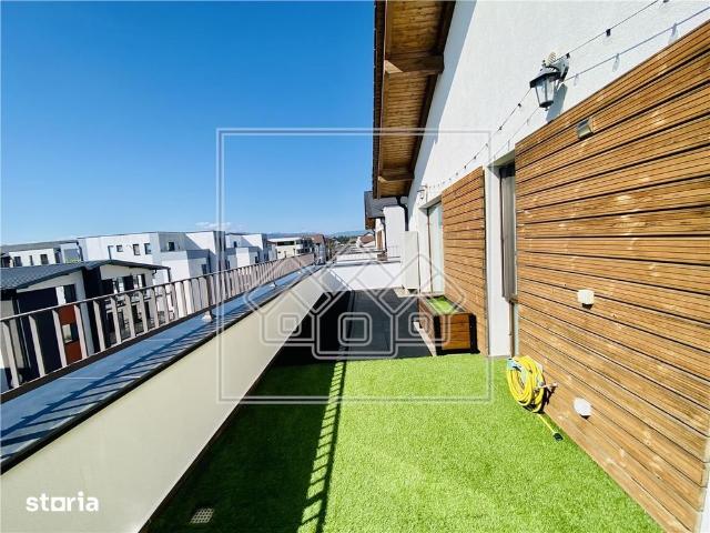 Penthouse mobilat si utilat modern cu terasa de 40 mp