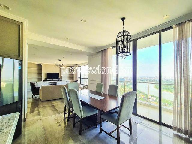 Penthouse Masteri Thảo Điền cho thuê căn hộ Duplex với 4 phòng ngủ full nội thất view sông