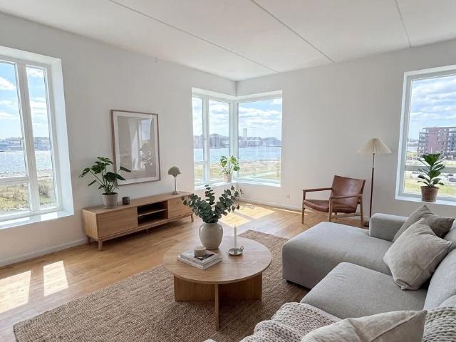 Penthouse med 40 m2 tagterrasse og udsigt over vandet og Aalborg – 4 værelses på 132 m2 med elevator og mulighed for parkering