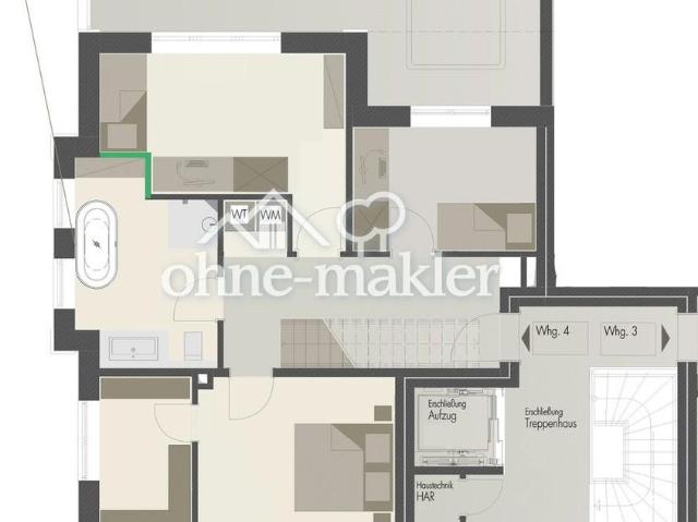 Penthouse mit 360° Panorama Dachterrasse