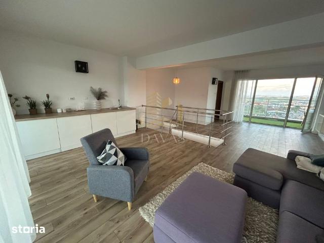 Penthouse pe 2 niveluri de inchiriat | 4 camere| 160mp| Terasa 75mp |