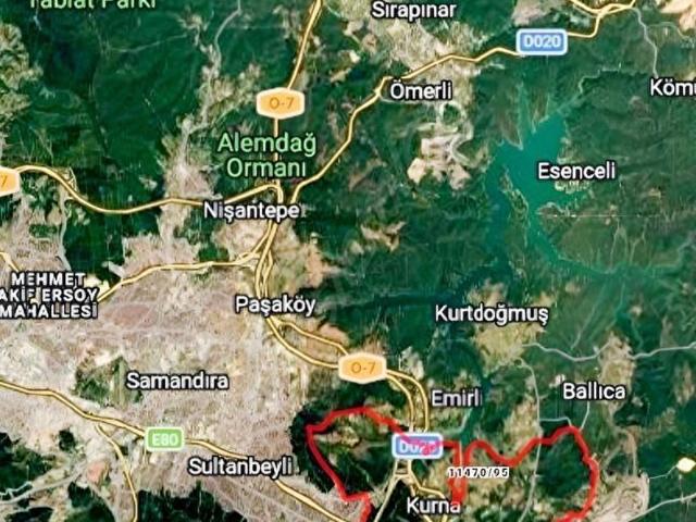 Pendik Kurna mahallesinde yatırımlık satılık 243 m2 arazi